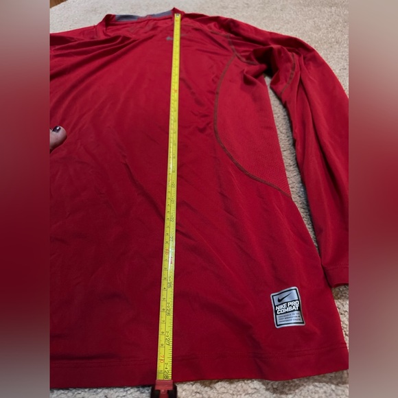 Nike Shirt Mens Large L Pro Combat DRI-FIT Long Sleeve Baseball LS Fitted Core - Picture 6 of 7
